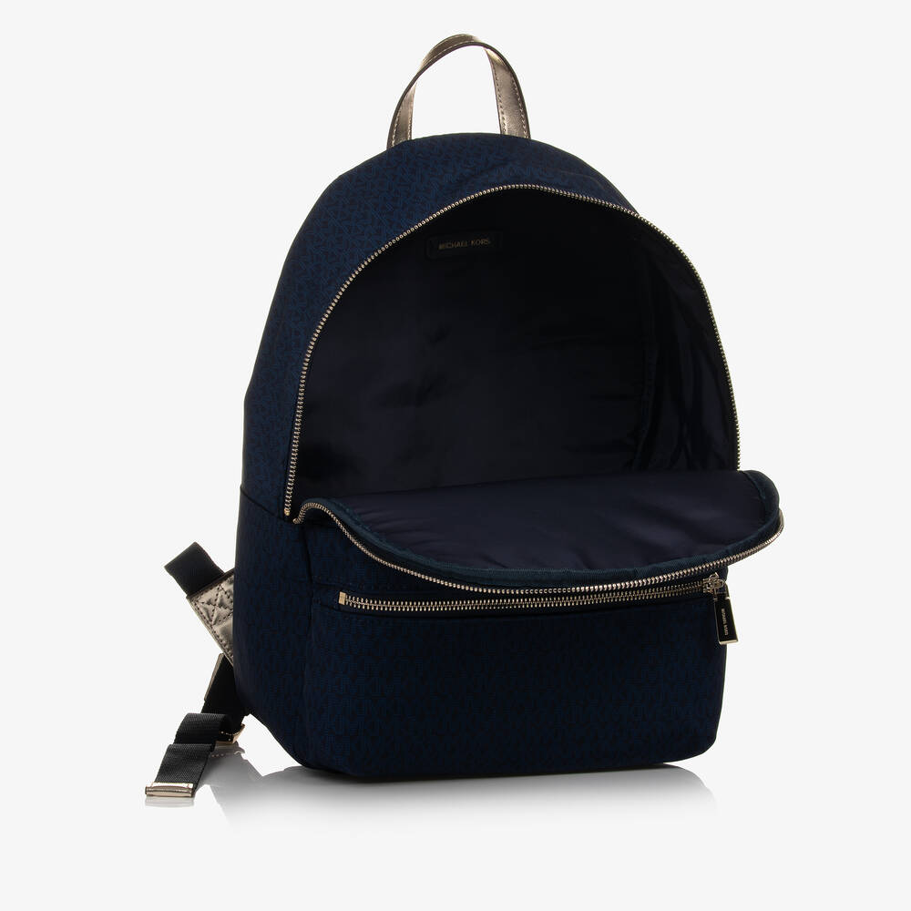 Michael Kors Kids Girls Navy Blue Gold Backpack Childrensalon Outlet
