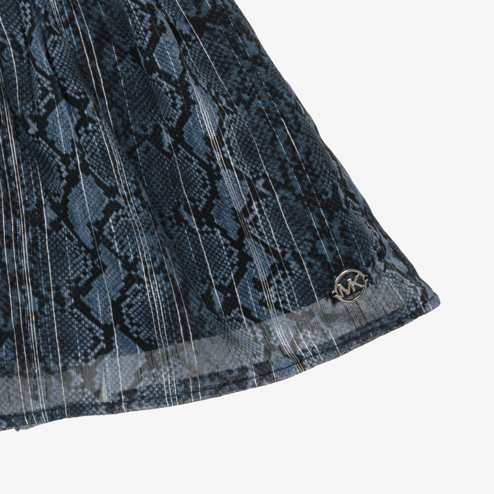 Michael Kors Kids-Girls Navy Serpent Pattern Skirt | Childrensalon Outlet
