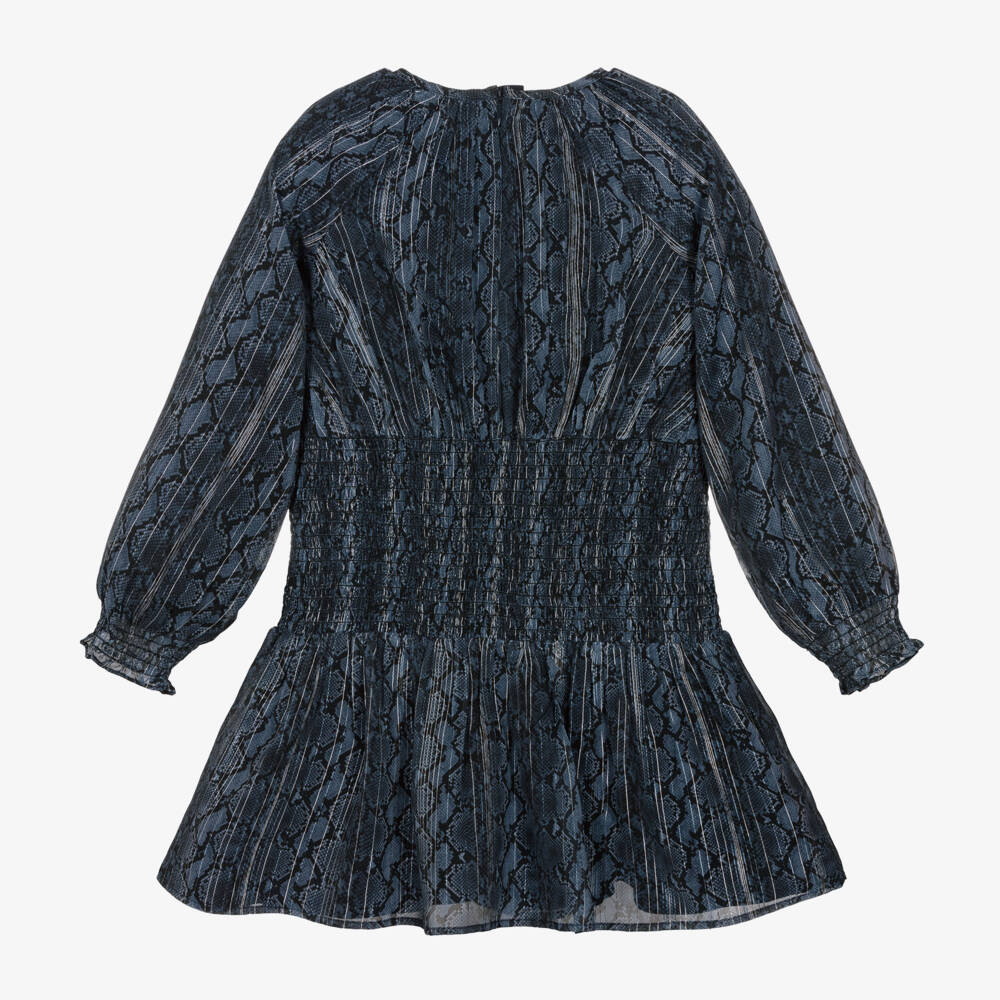 Michael Kors Kids-Girls Navy Snake Pattern Dress | Childrensalon Outlet