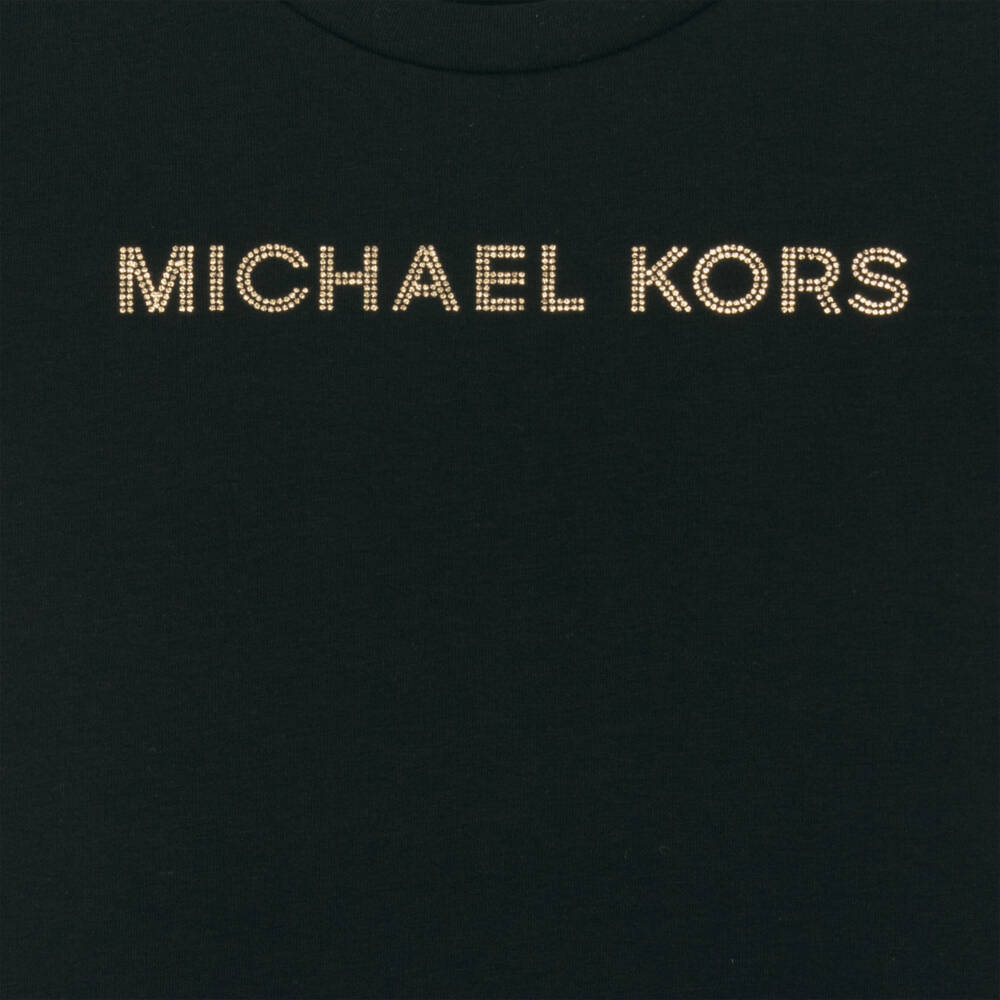 Michael Kors Kids-Girls Organic Black Tee | Childrensalon Outlet