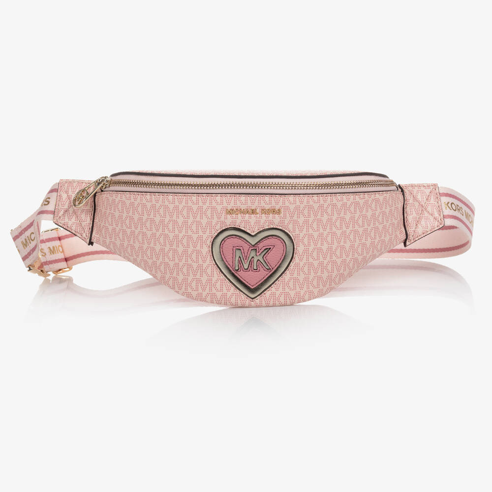 Michael Kors Kids - Розовая поясная сумка для девочек (32см) | Childrensalon