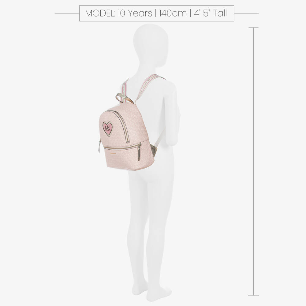 Michael Kors Kids-Girls Pink Logo Zippered Backpack | Childrensalon Outlet