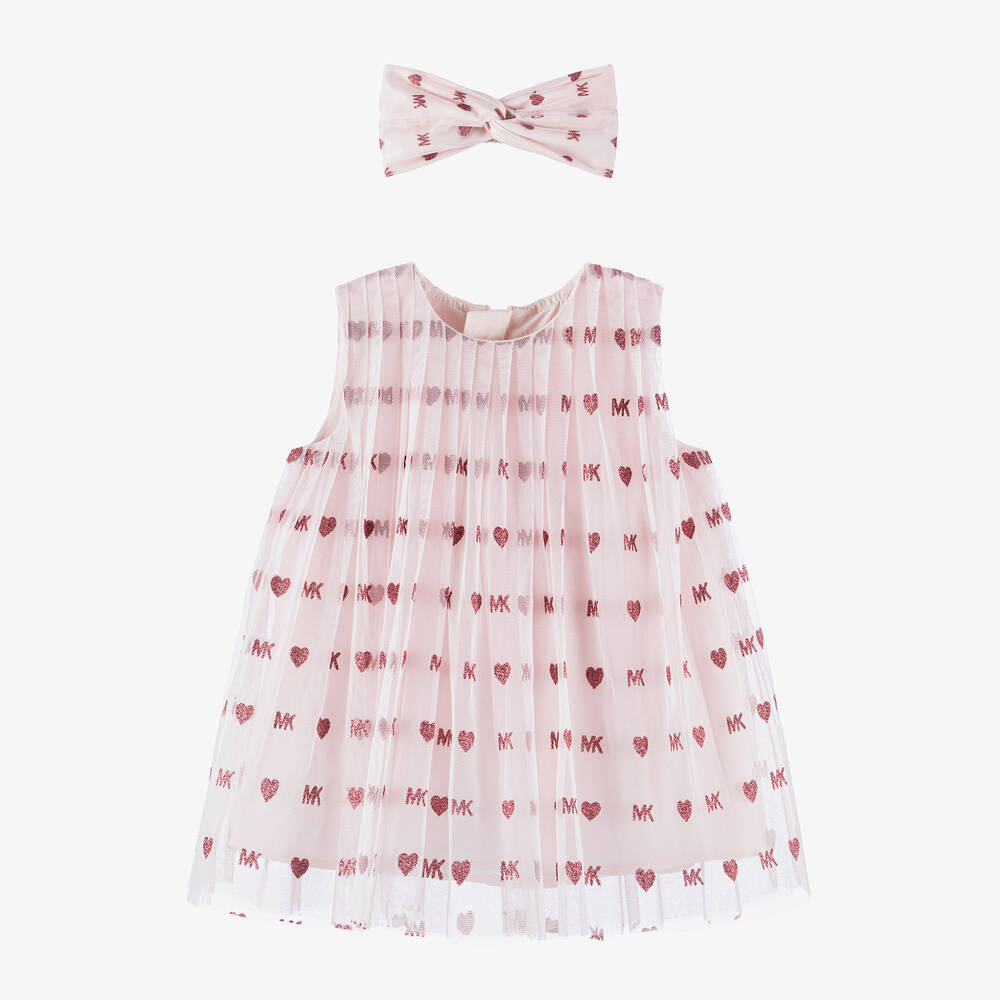 Michael Kors Kids Girls Pink Tulle Dress Set Childrensalon Outlet
