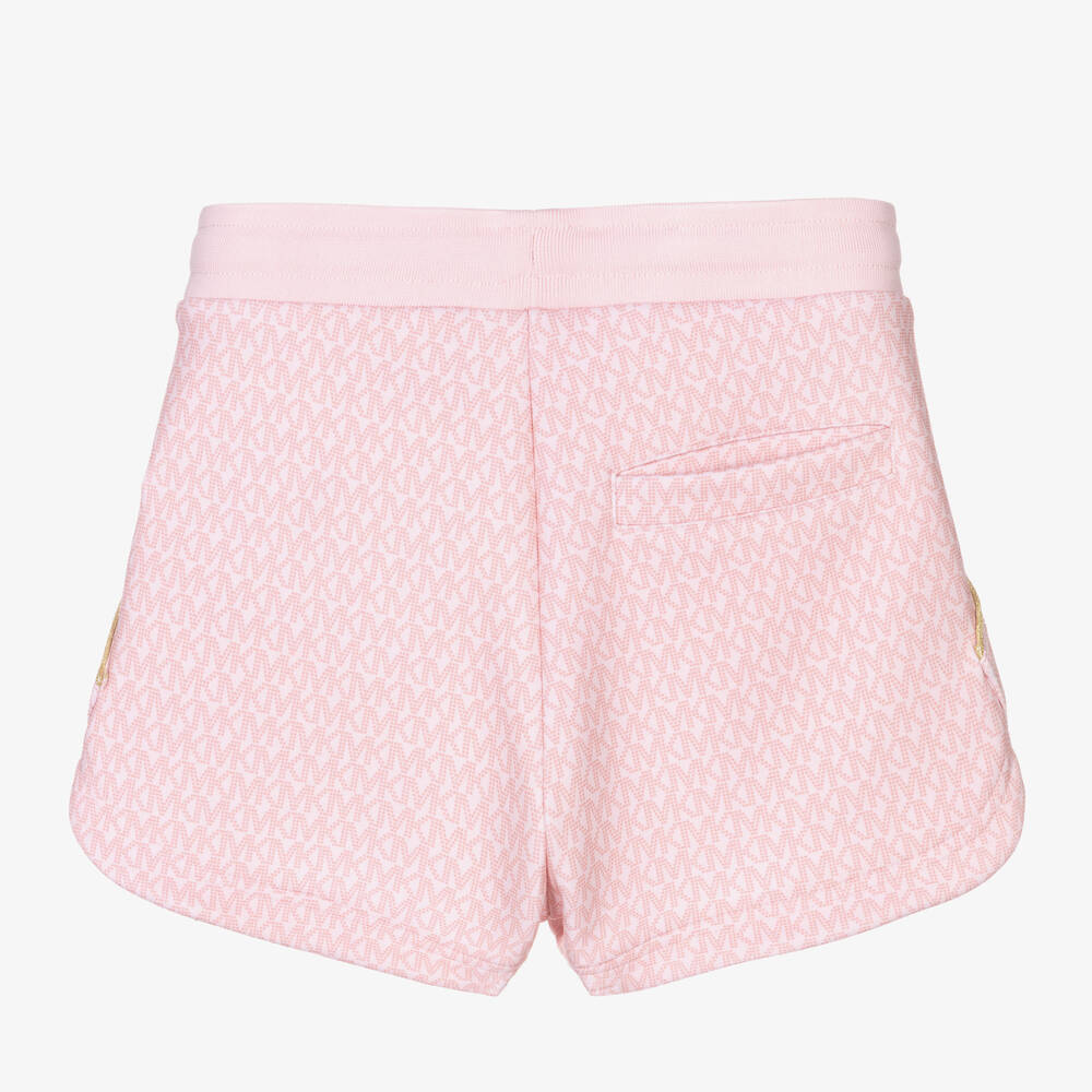 Michael Kors Kids - Girls Pink Viscose Logo Shorts