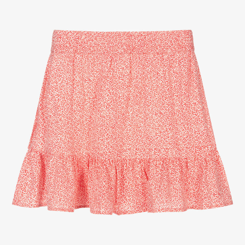 Michael Kors Kids Girls Red Floral Skirt Childrensalon Outlet