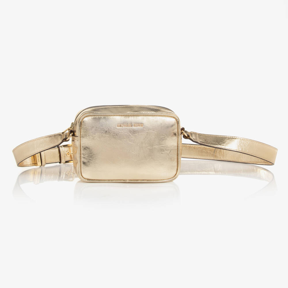 Michael Kors Kids-Girls Shimmering Gold Shoulder Satchel | Childrensalon Outlet