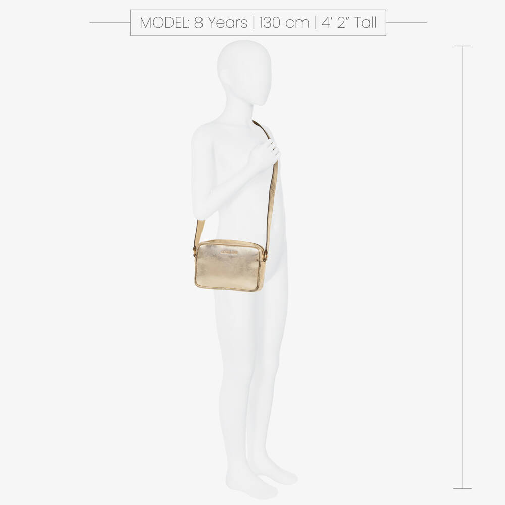Michael Kors Kids-Girls Shimmering Gold Shoulder Satchel | Childrensalon Outlet