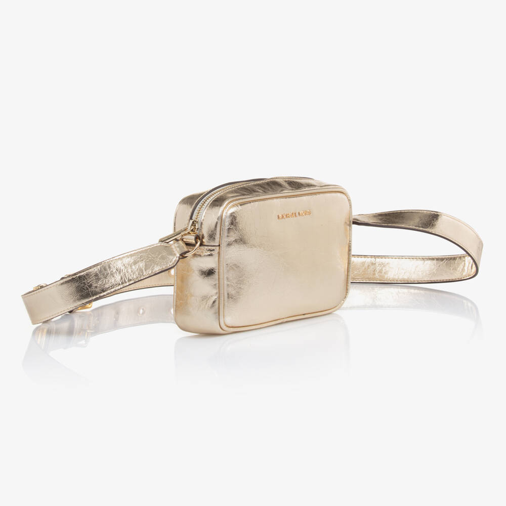 Michael Kors Kids-Girls Shimmering Gold Shoulder Satchel | Childrensalon Outlet