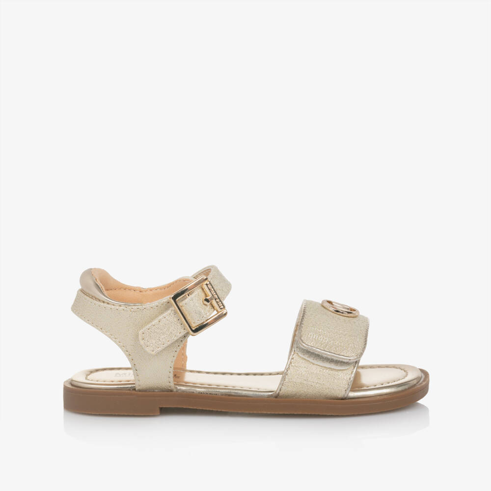 Michael Kors Kids-Girls Shimmering Gold Strap Sandals | Childrensalon Outlet