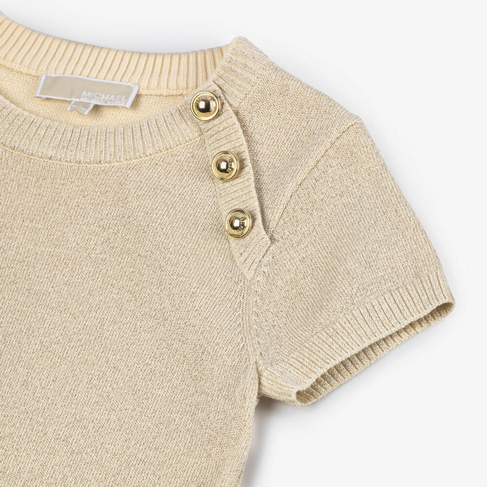 Michael Kors Kids-Girls Shimmering Knit Pleated Gown | Childrensalon Outlet