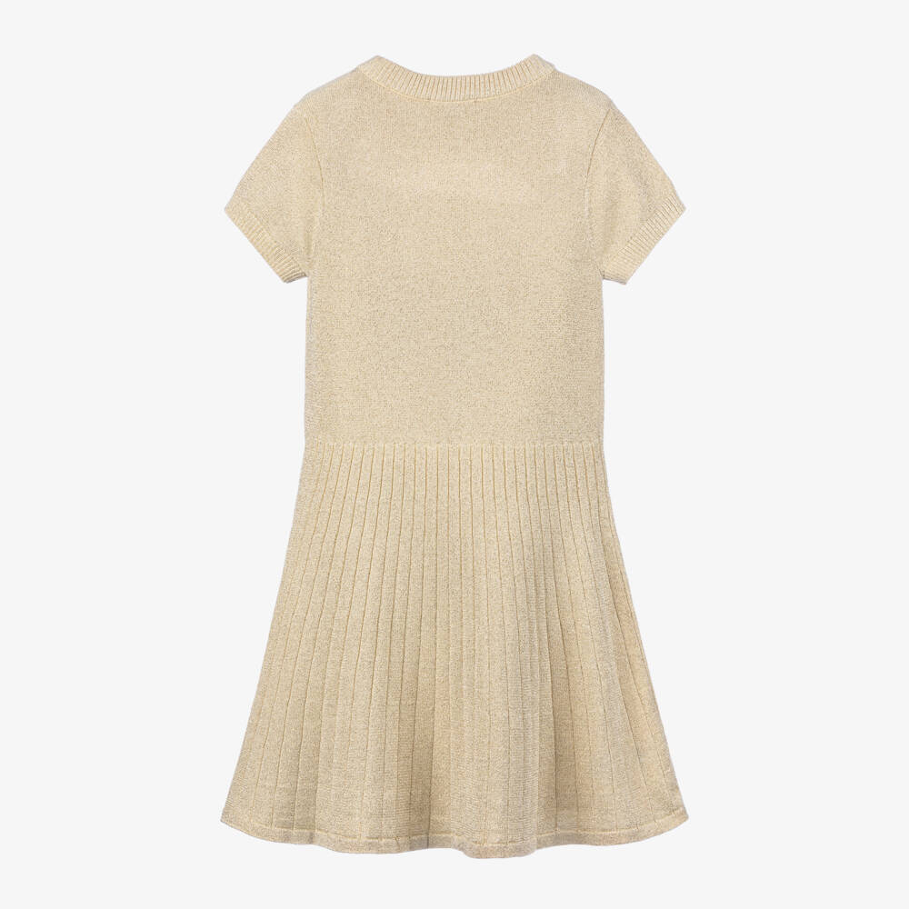 Michael Kors Kids-Girls Shimmering Knit Pleated Gown | Childrensalon Outlet