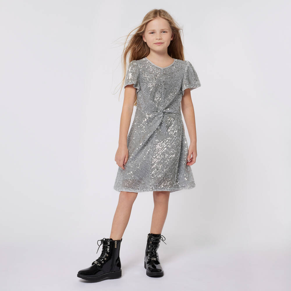 Michael Kors Kids-Girls Shimmering Sequin Party Dress | Childrensalon Outlet