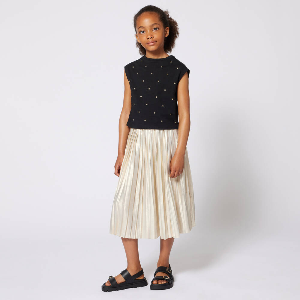 Michael Kors Kids-Girls Shimmery Satin Midi Skirt | Childrensalon Outlet
