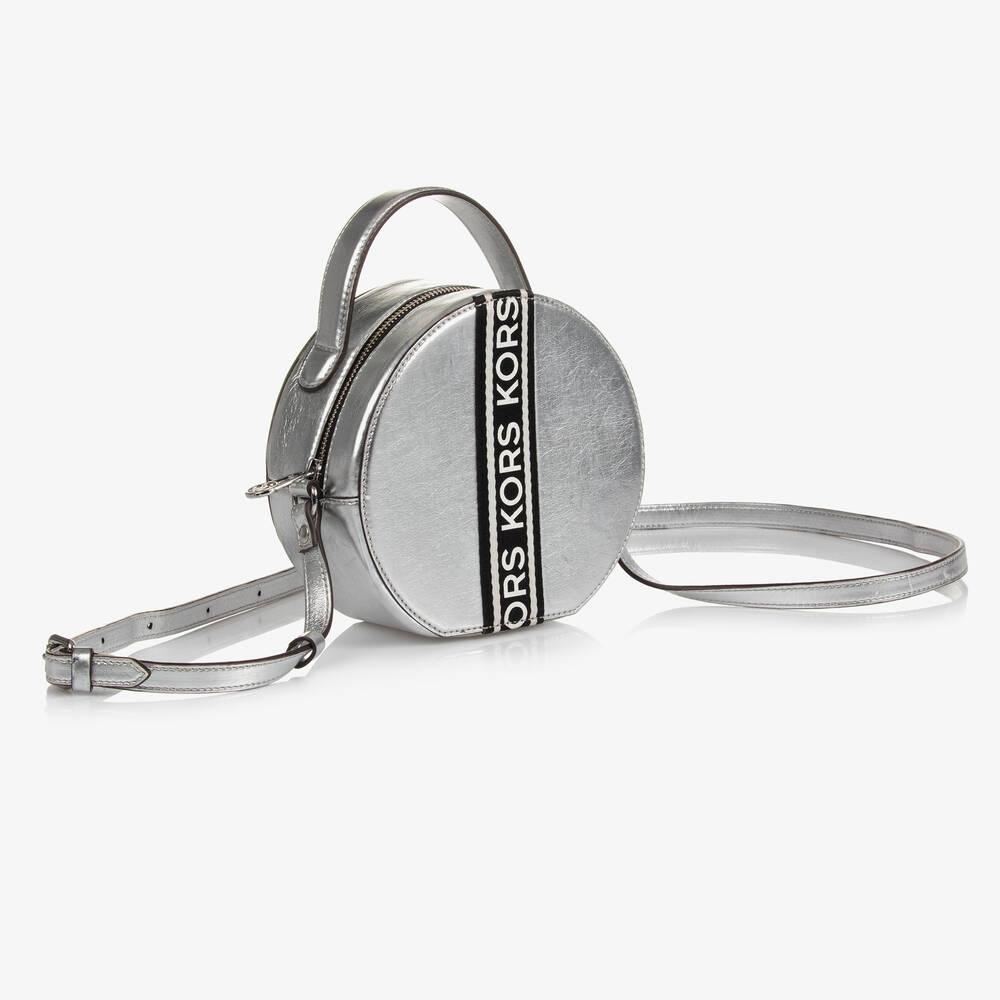 Michael Kors Kids-Girls Silver Round Shoulder Bag (18cm) | Childrensalon Outlet