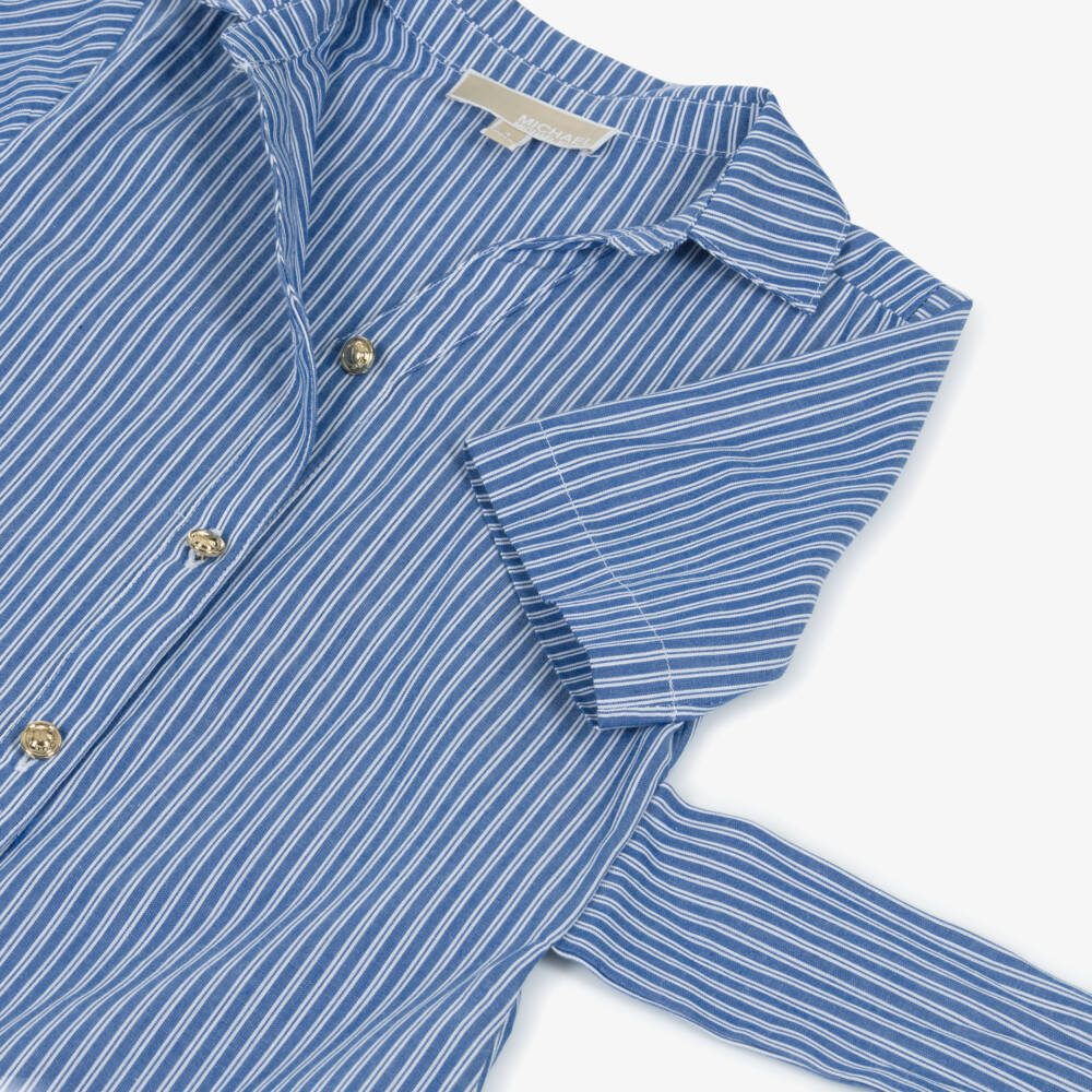Michael Kors Kids-Girls Sky Stripe Cotton Dress | Childrensalon Outlet