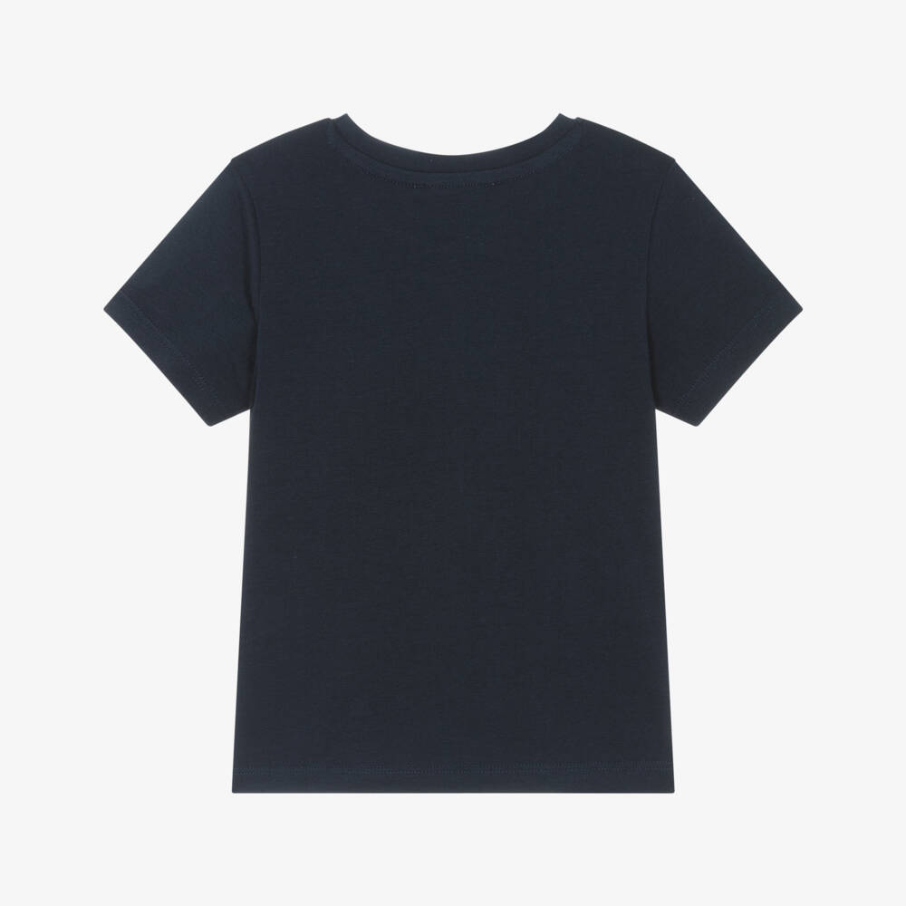 Michael Kors Kids-Girls Sparkling Navy Logo Tee | Childrensalon Outlet