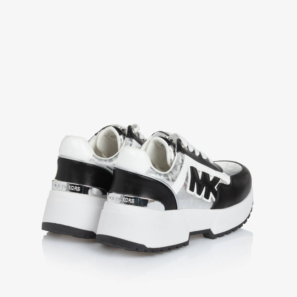 Michael Kors Kids-Girls Stylish Black & Silver Sneakers | Childrensalon Outlet