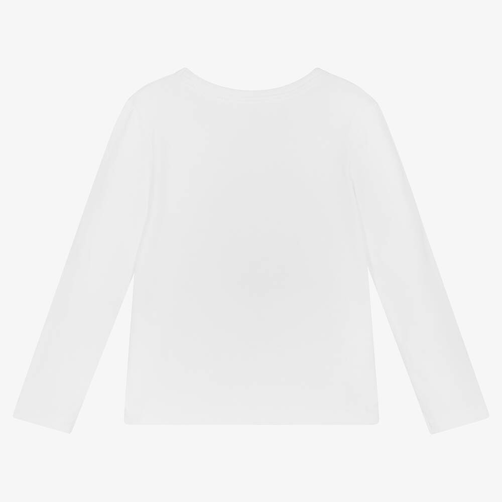Michael Kors Kids-Girls White Cotton Logo T-Shirt | Childrensalon Outlet