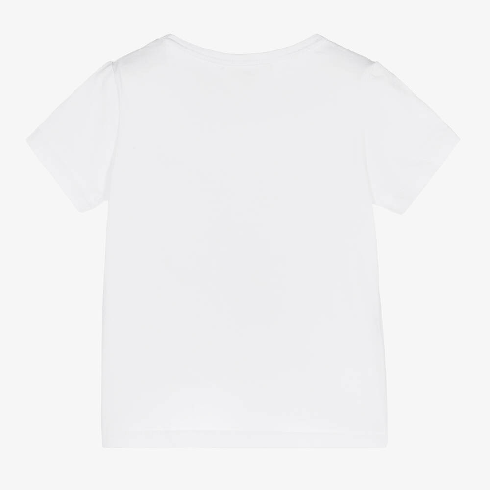 Michael Kors Kids-Girls White Cotton Sequin T-Shirt | Childrensalon Outlet