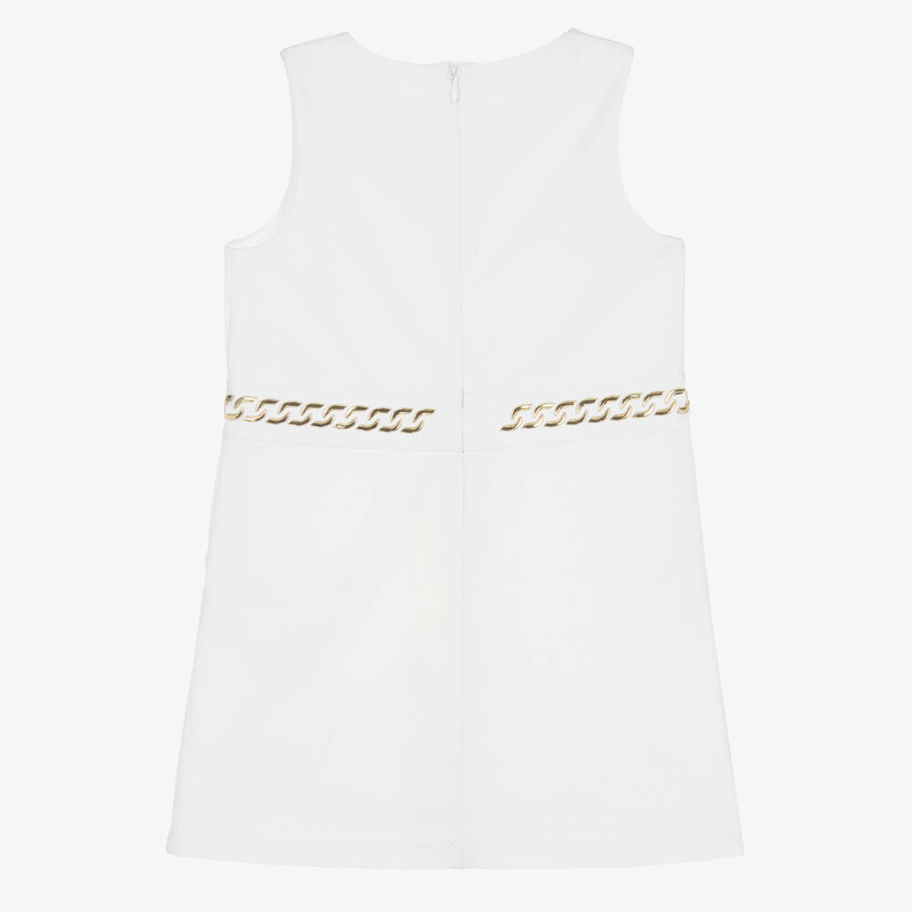 Michael Kors Kids-Girls White Crêpe Shift Dress | Childrensalon Outlet