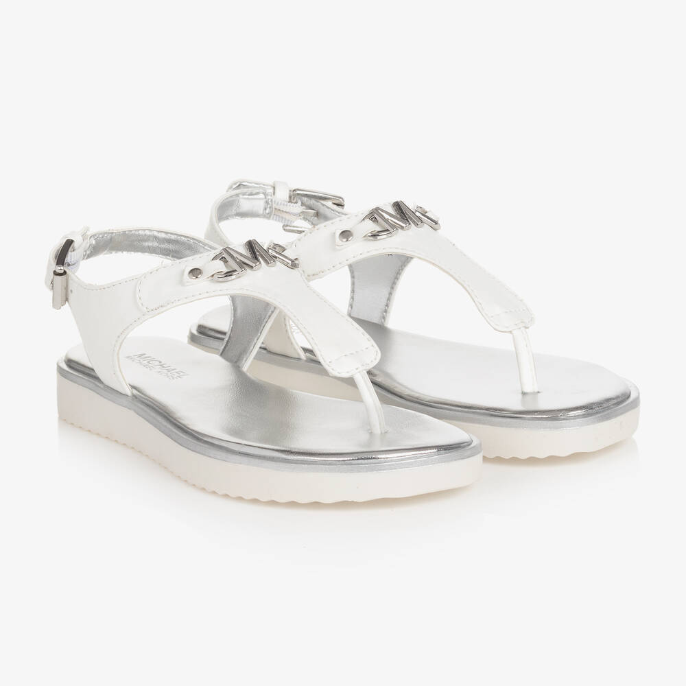 Michael Kors Kids - Weiße Sandalen aus Kunstleder | Childrensalon