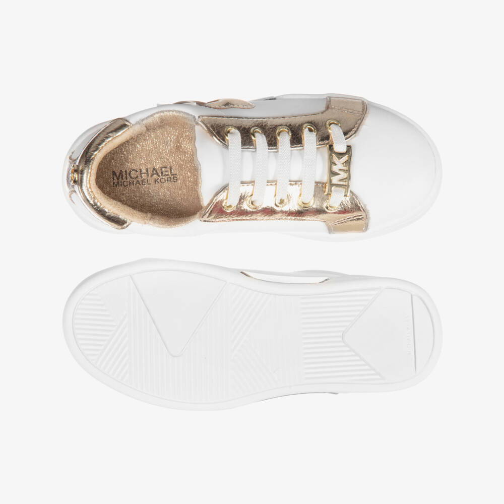 Michael Kors Kids-Girls White Leather Trainers | Childrensalon Outlet