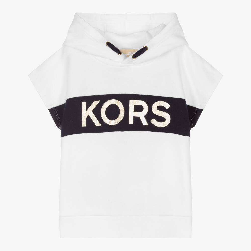 Michael Kors Kids - Girls White Logo Sweatshirt | Childrensalon