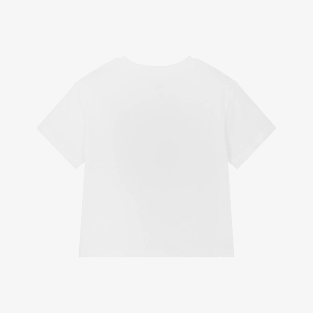 Michael Kors Kids-تيشيرت قطن عاجي بلمسة معدنية براقة | Childrensalon Outlet