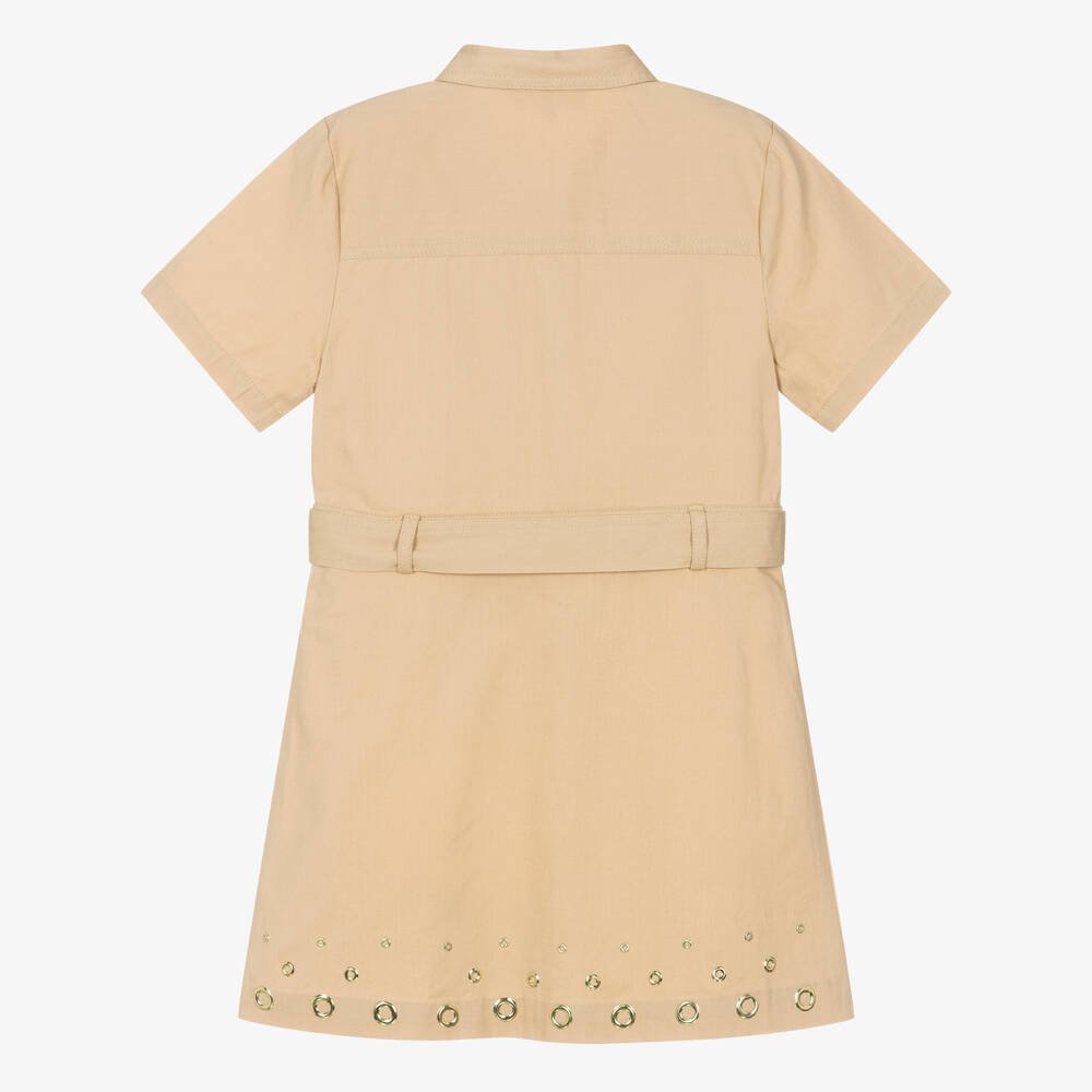 Michael Kors Kids-Teen Girls Beige Cotton Dress | Childrensalon Outlet