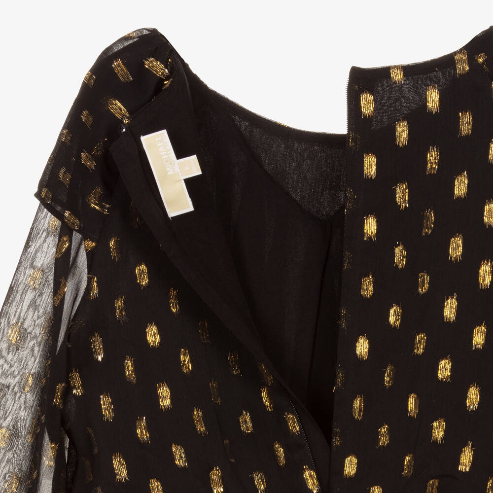 Michael Kors Kids-Teen Girls Black Chiffon Dress | Childrensalon Outlet