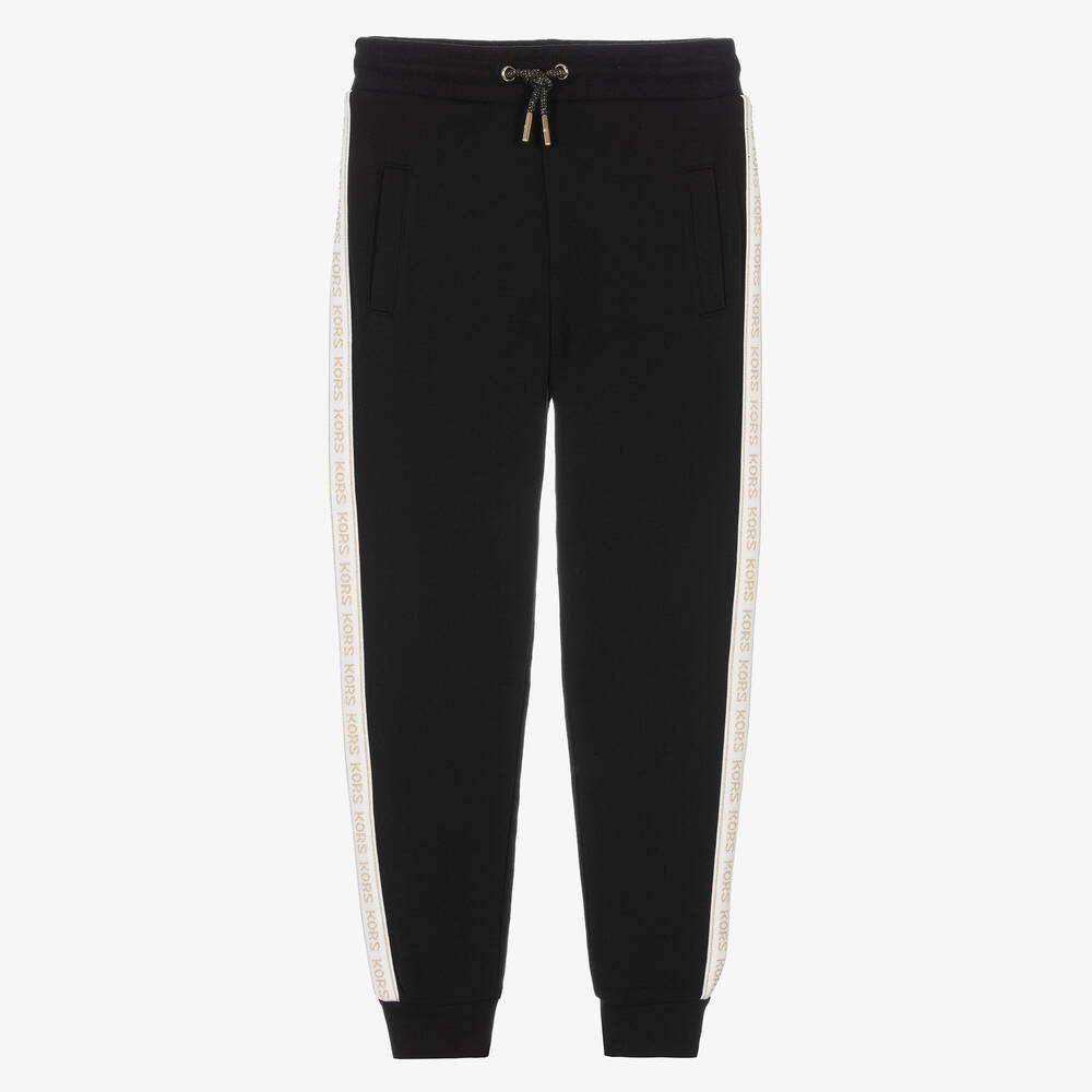 Michael Kors Kids - Jogging noir en coton pour ado fille | Childrensalon