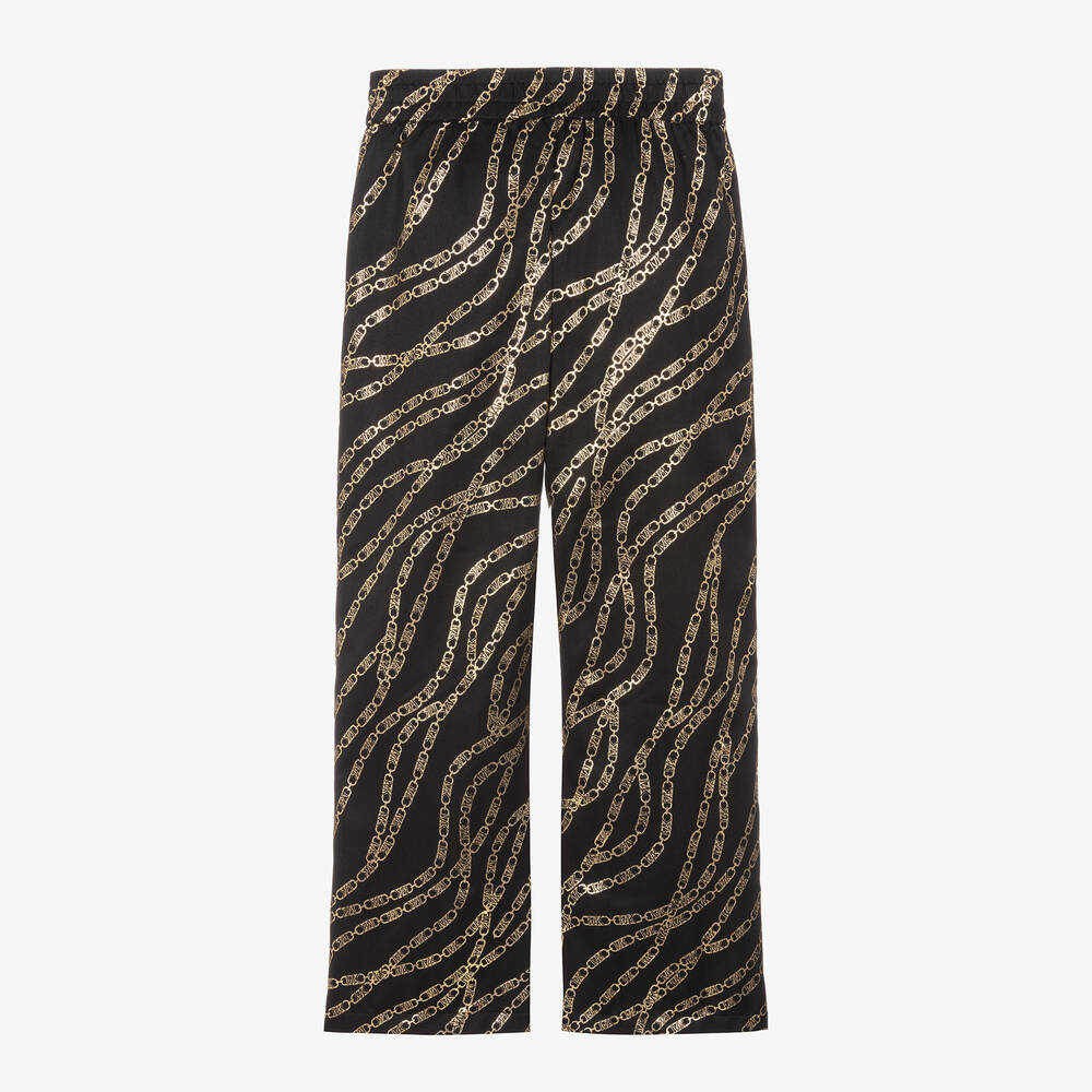 Michael Kors Kids-Teen Girls Black & Gold Trousers | Childrensalon Outlet