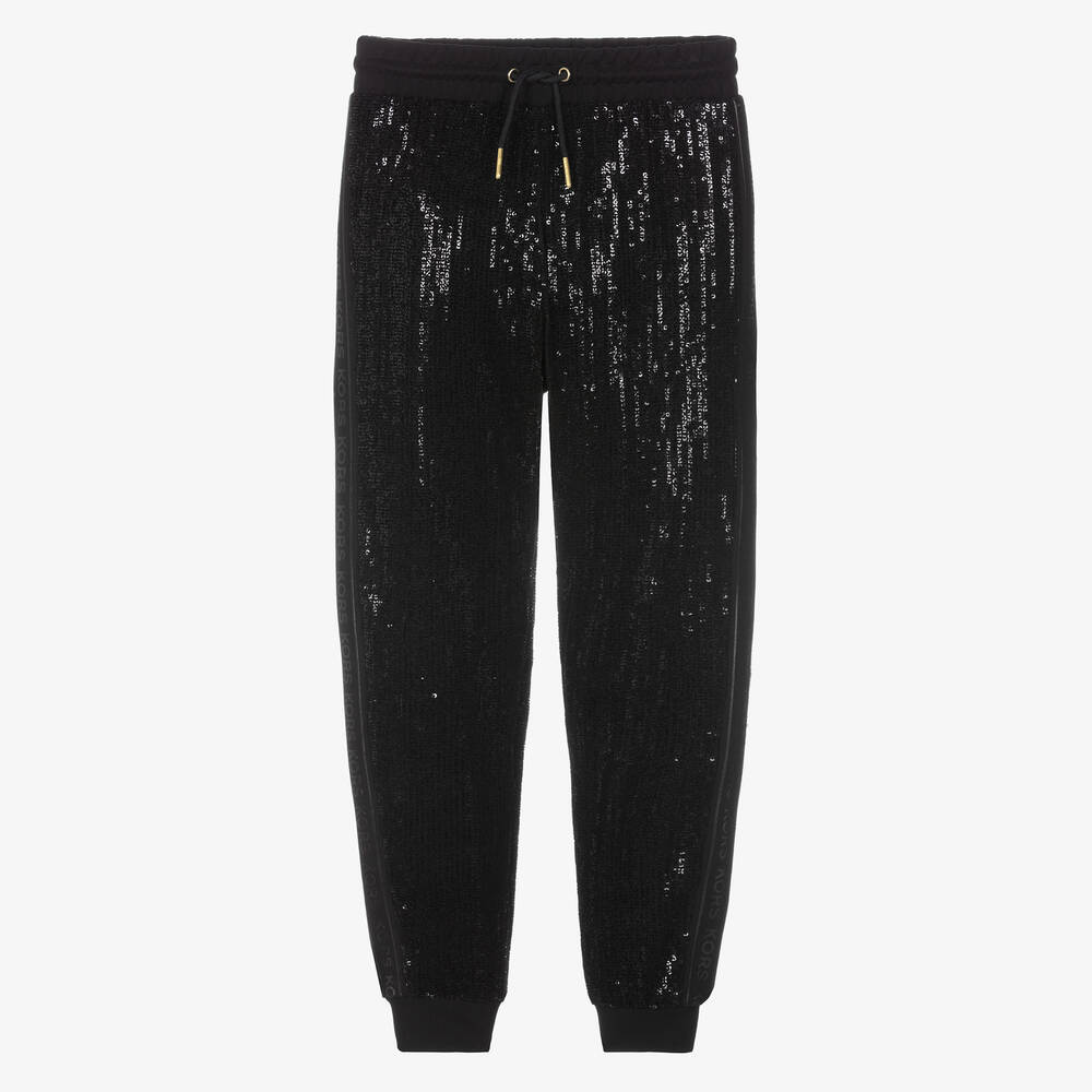 Michael Kors Kids-Teen Girls Black Sequin Joggers | Childrensalon Outlet