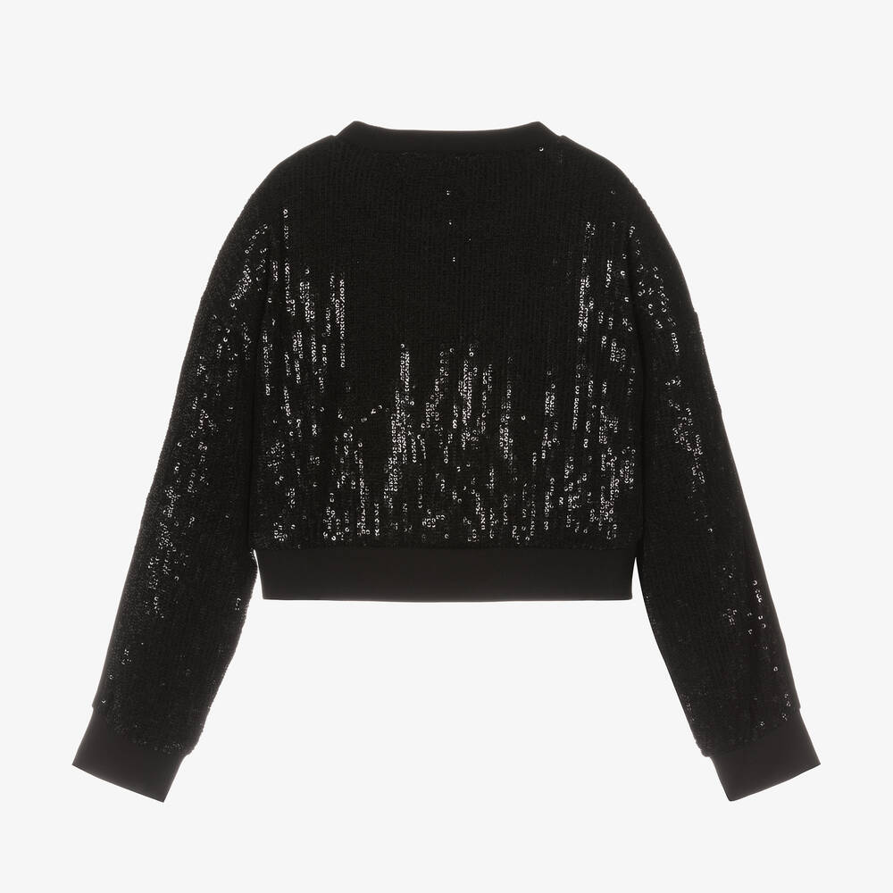 Michael Kors Kids-Teen Girls Black Sequin Sweatshirt | Childrensalon Outlet