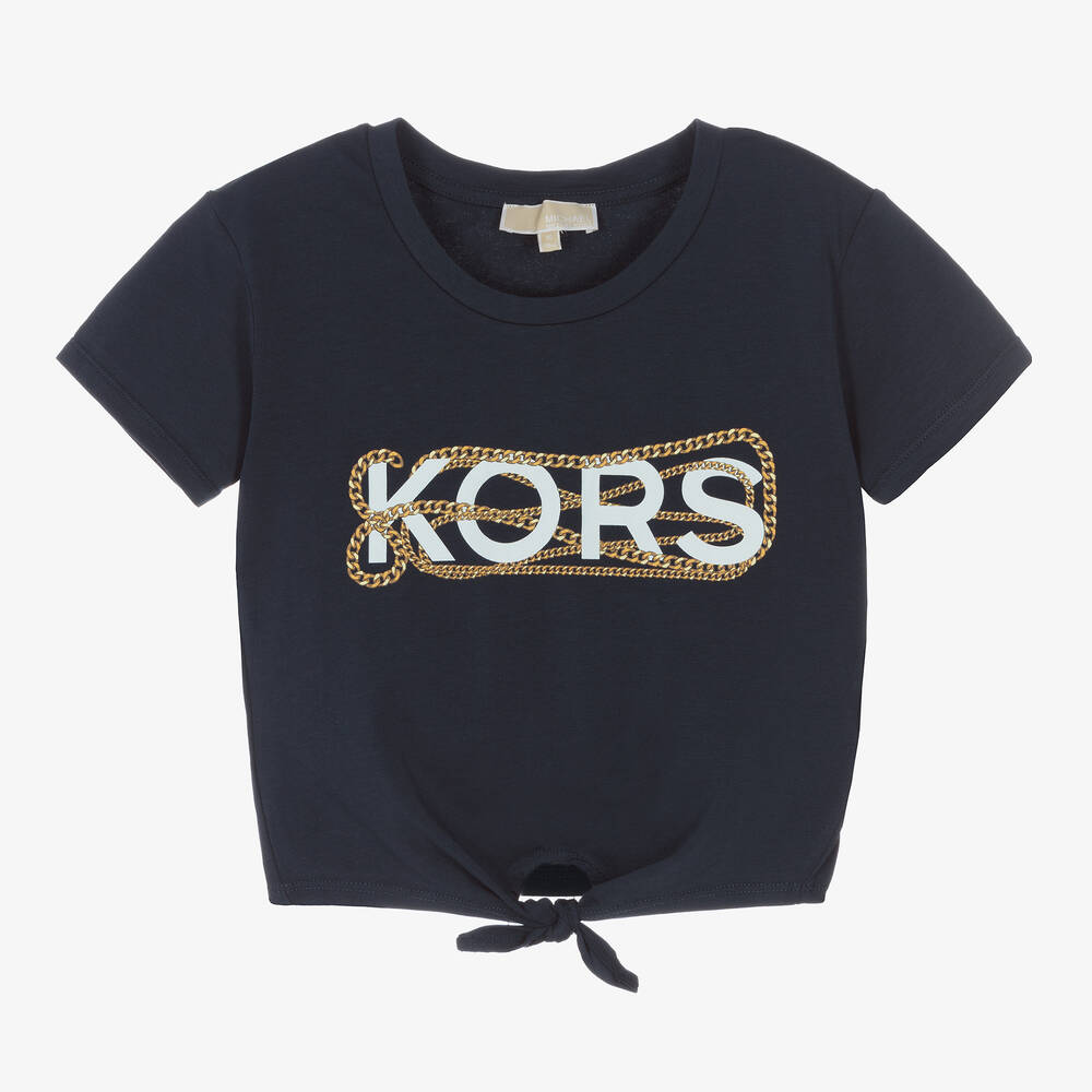 Michael Kors Kids - Синяя хлопковая футболка | Childrensalon