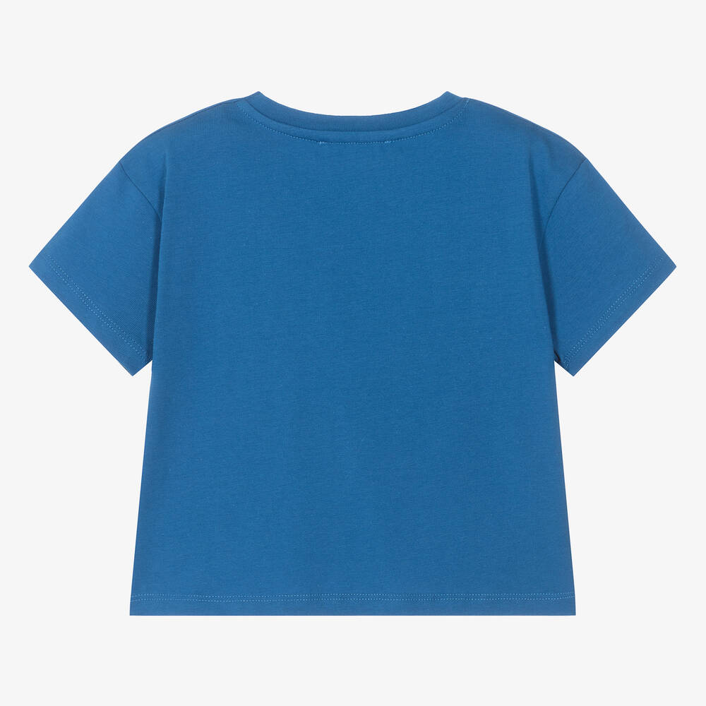 Michael Kors Kids-Teen Girls Blue Organic Cotton T-Shirt | Childrensalon Outlet