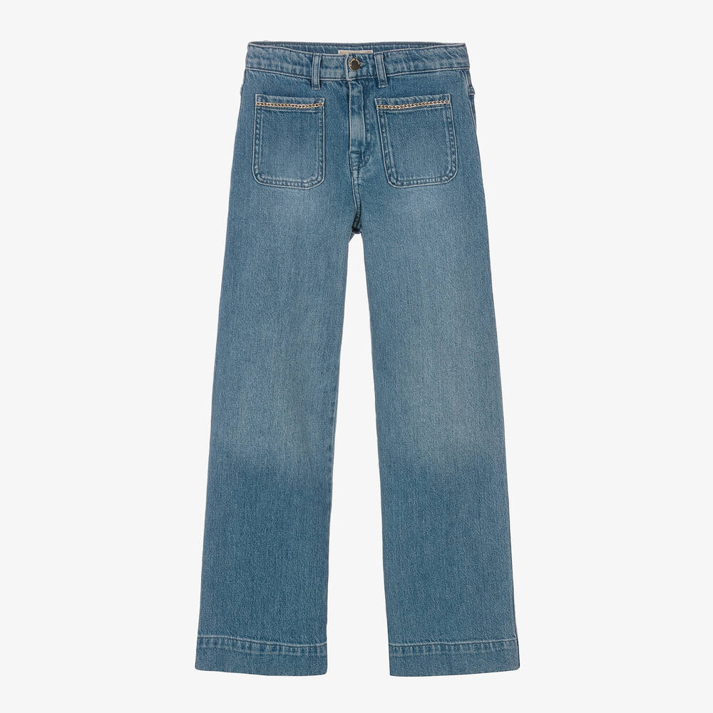 Michael Kors Kids - Teen Girls Blue Straight Denim Jeans | Childrensalon