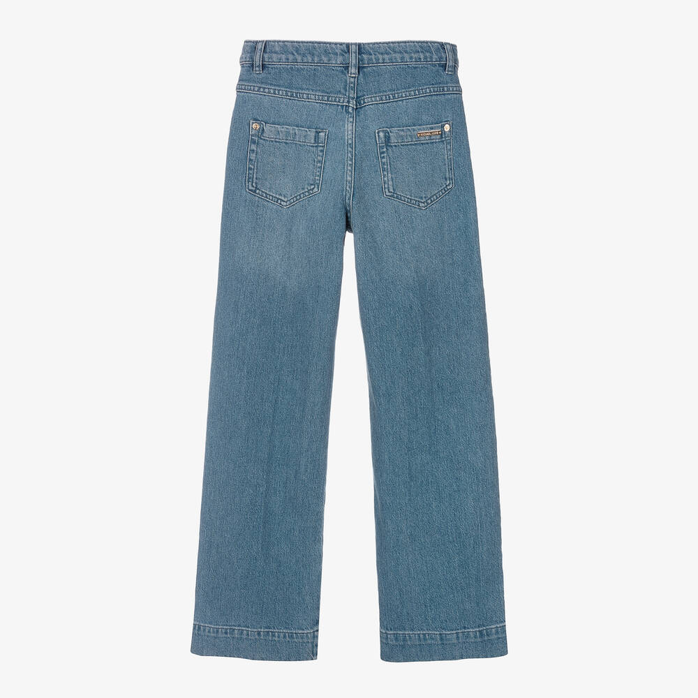Michael Kors Kids Teen Girls Blue Straight Denim Jeans