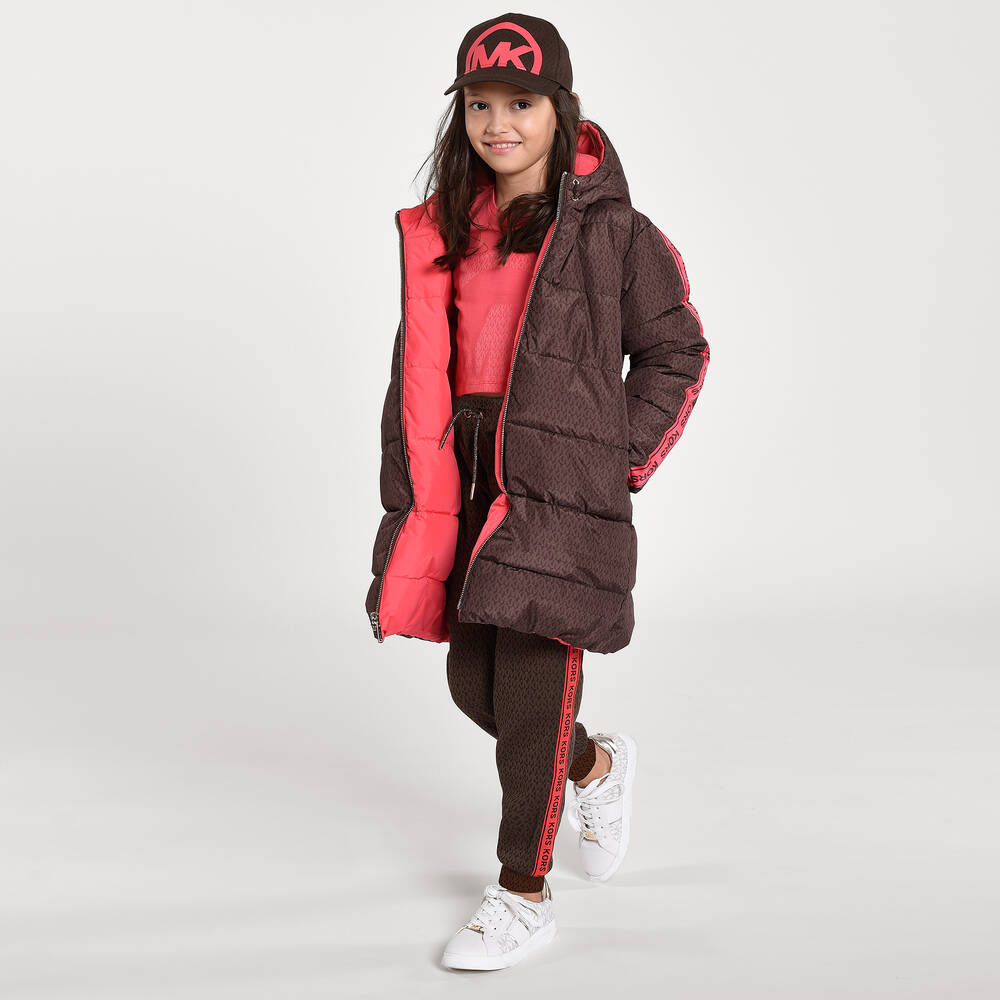Michael Kors Kids-Teen Girls Brown monogram Joggers | Childrensalon Outlet