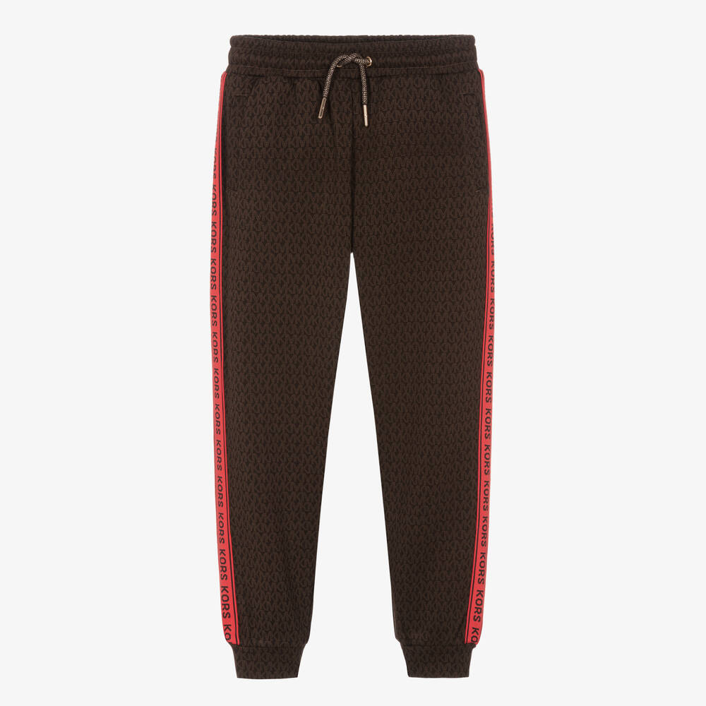 Michael Kors Kids - Teen Girls Brown monogram Joggers | Childrensalon