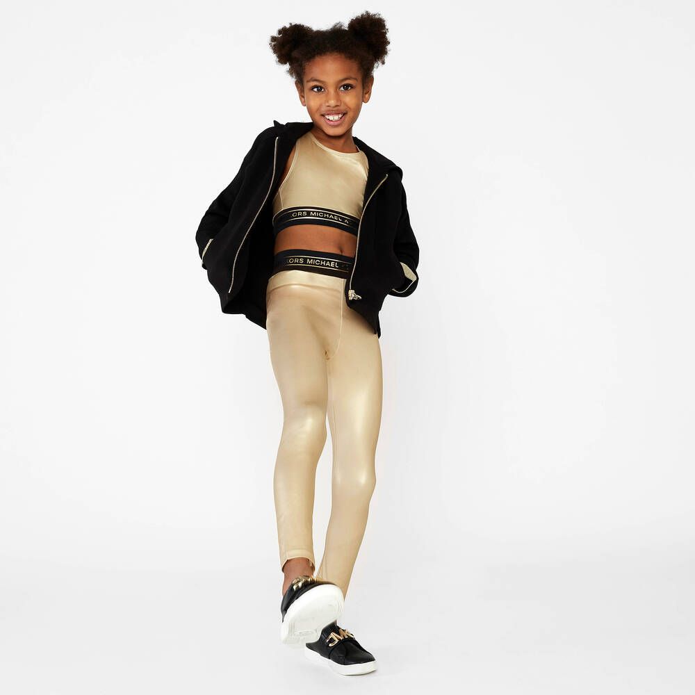 Michael Kors Kids-Teen Girls Gold Crop Top | Childrensalon Outlet