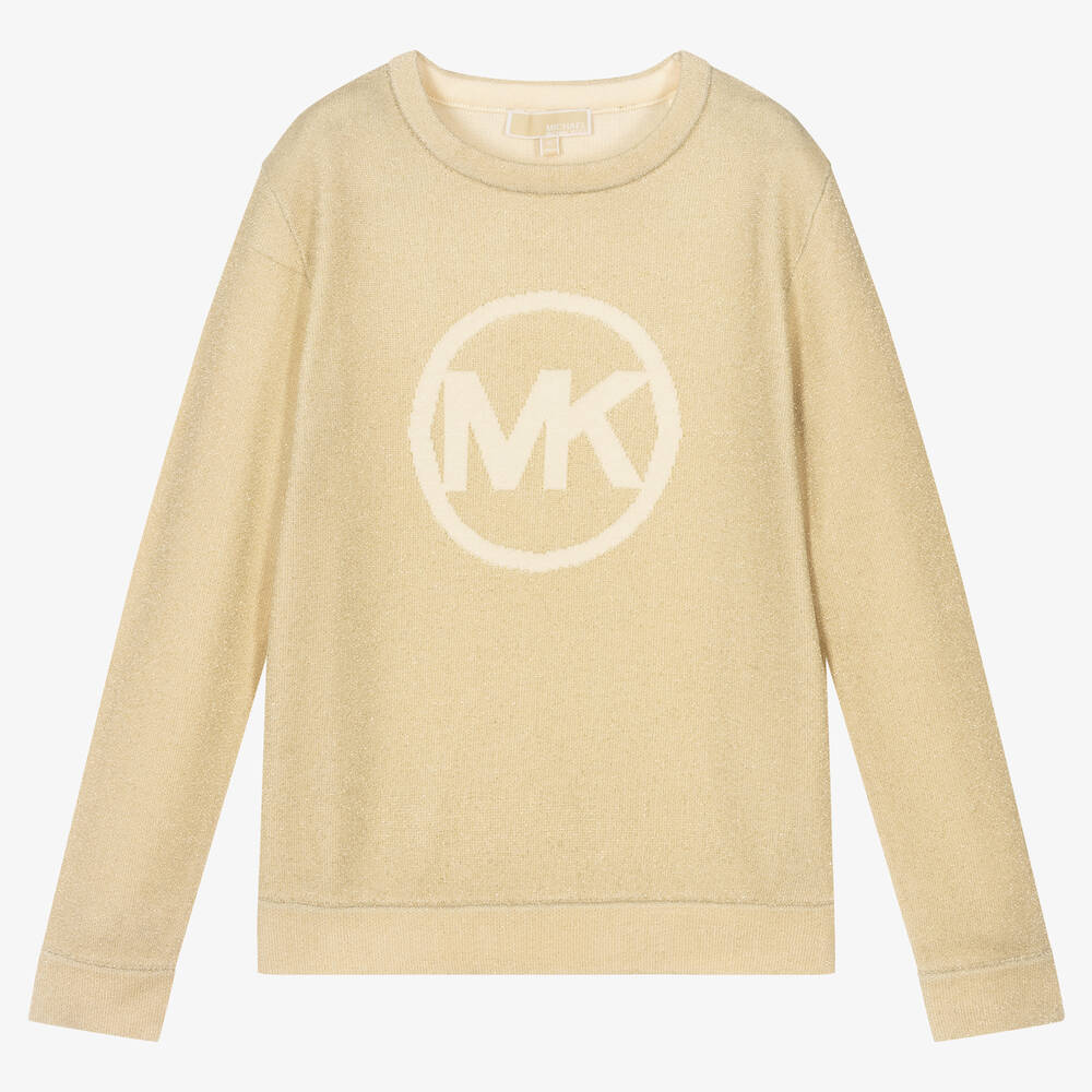 Michael Kors Kids - Teen Girls Gold Logo Sweater | Childrensalon