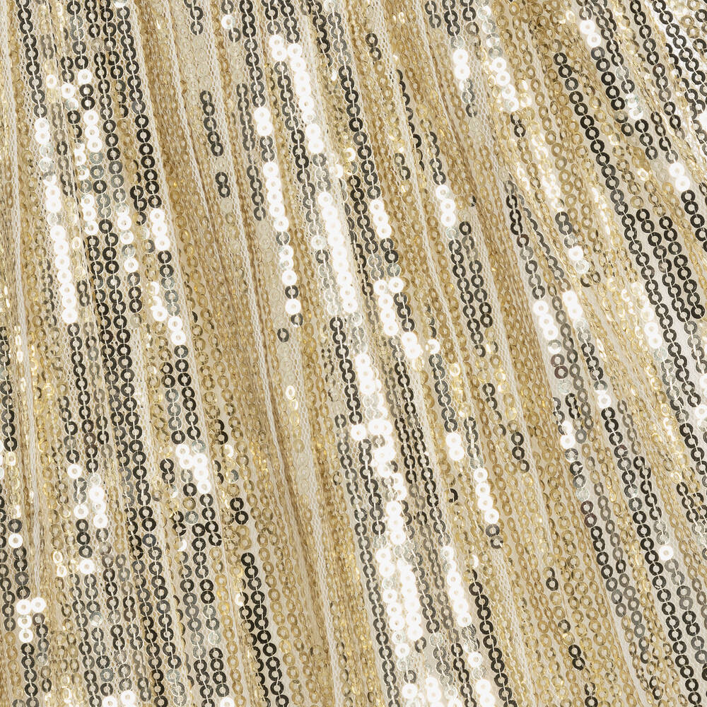 Michael Kors Kids-Teen Girls Gold Sequin Cotton & Tulle Dress | Childrensalon Outlet