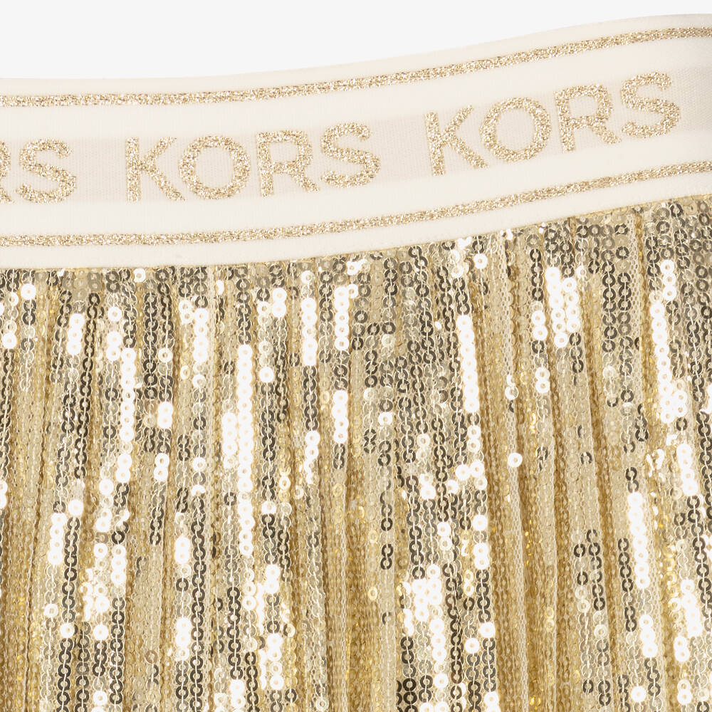 Michael Kors Kids-Teen Girls Gold Sequin Skirt | Childrensalon Outlet