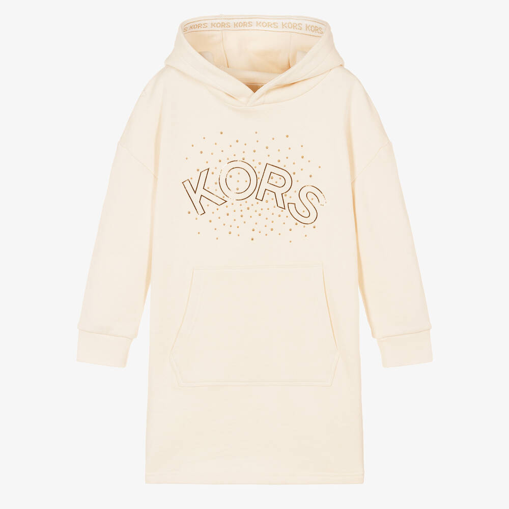 Michael Kors Kids - Teen Girls Ivory Cotton Sweatshirt Dress | Childrensalon