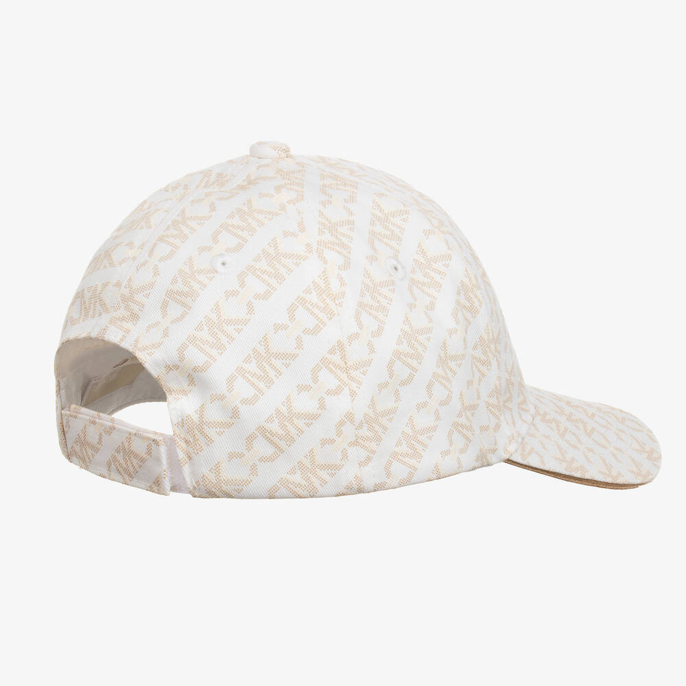 Michael Kors Kids-Teen Girls Ivory Empire Cotton Cap | Childrensalon Outlet