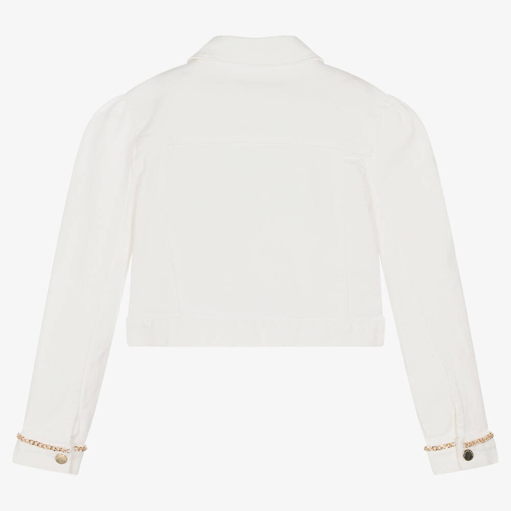 Michael kors white denim jacket store