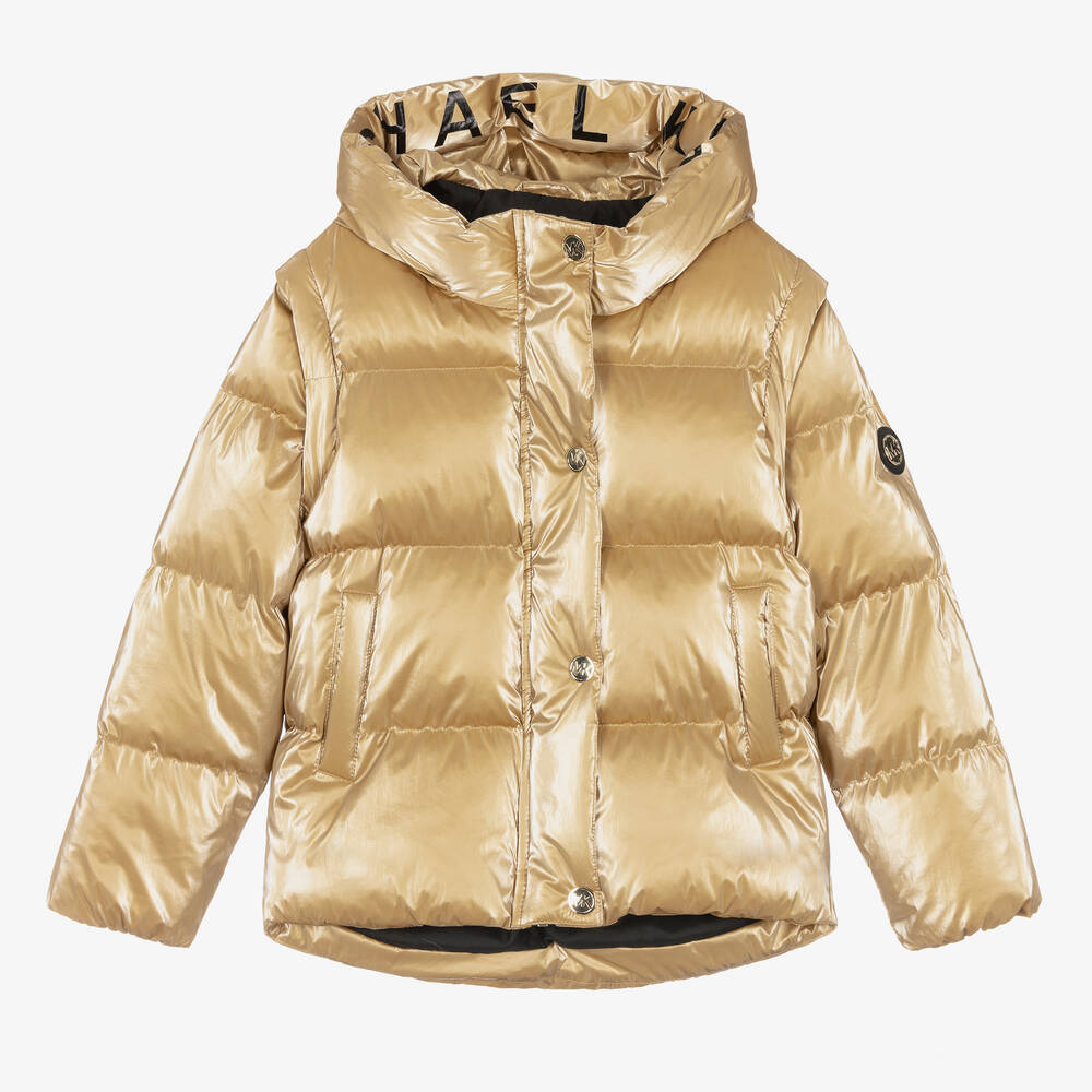 Michael kors hot sale gold jacket
