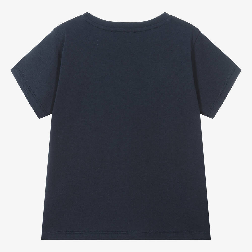 Michael Kors Kids Teen Girls Navy Blue Heart T Shirt Childrensalon Outlet