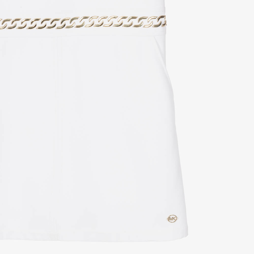Michael Kors Kids-Teen Girls White Crêpe Shift Dress | Childrensalon Outlet